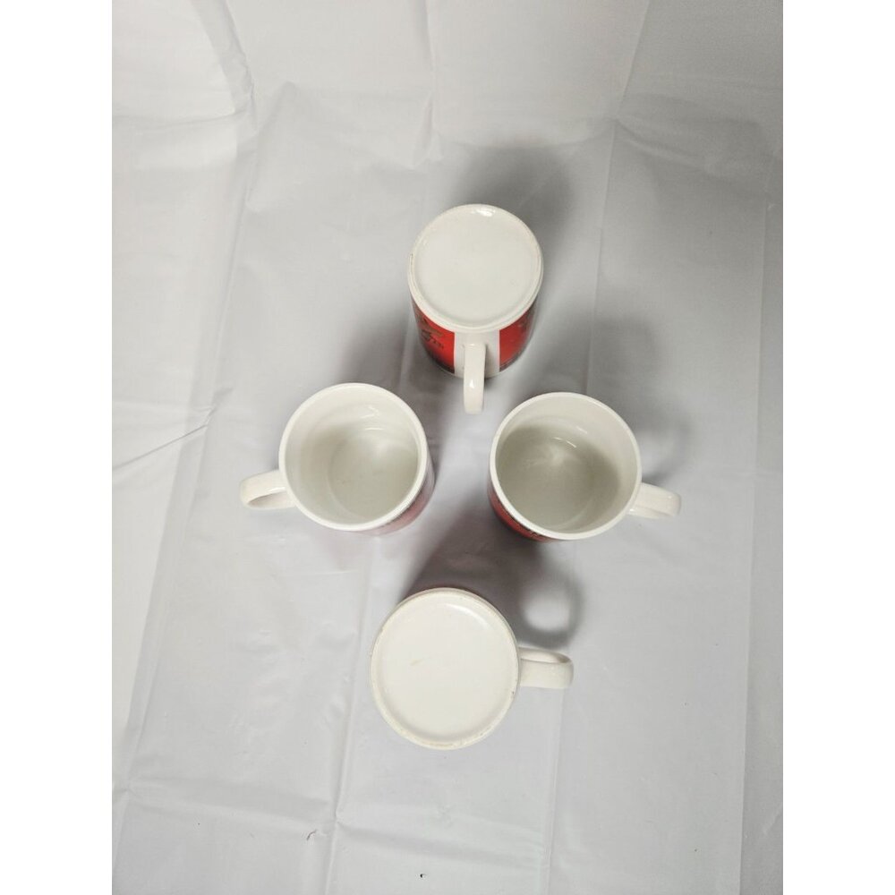 Set Of 4 Teddy Bears With Plaid Wrapping Paper Coffee Tea Mugs - Picture 4 of 5